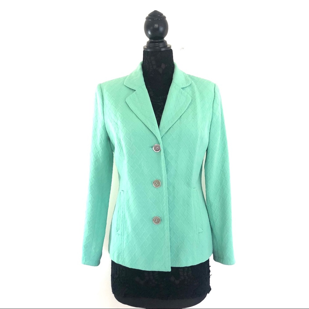 Mint Green Single Breasted Blazer